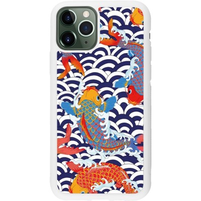 Coque iPhone 11 Pro - Silicone rigide blanc Easter 2023 japanese fish