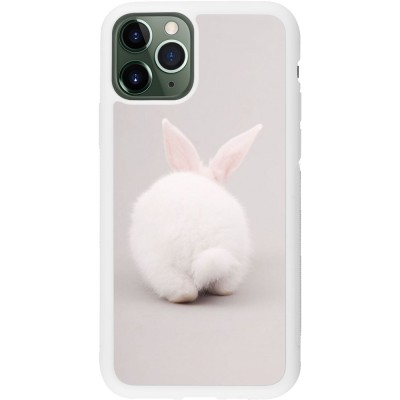 Coque iPhone 11 Pro - Silicone rigide blanc Easter 2024 bunny butt