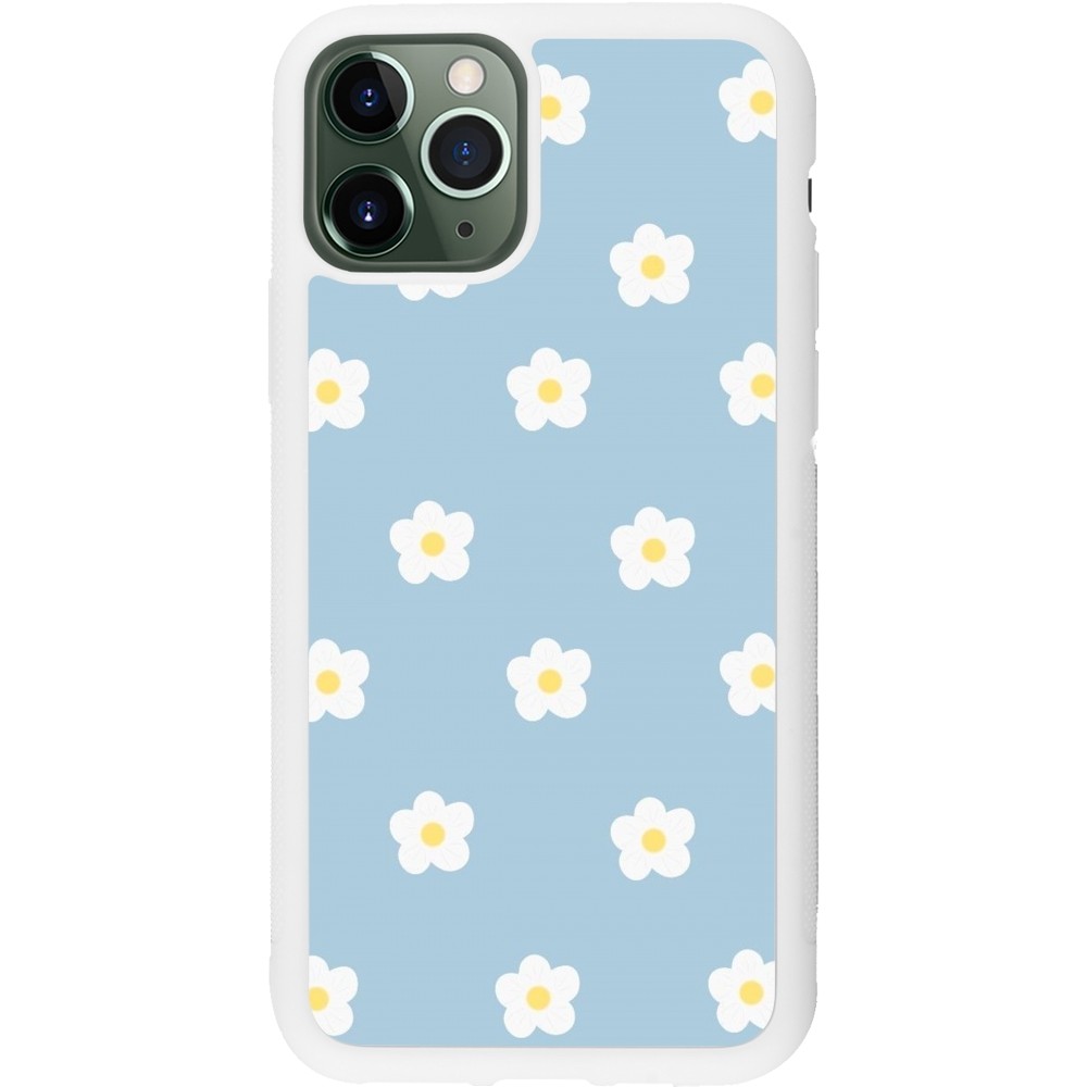 Coque iPhone 11 Pro - Silicone rigide blanc Easter 2024 daisy flower