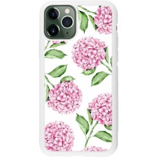 Coque iPhone 11 Pro - Silicone rigide blanc Easter 2024 pink flowers