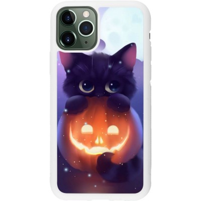 Coque iPhone 11 Pro - Silicone rigide blanc Halloween 17 15