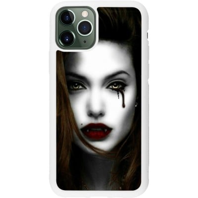 Coque iPhone 11 Pro - Silicone rigide blanc Halloween 2023 gothic vampire