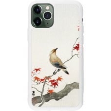 Coque iPhone 11 Pro - Silicone rigide blanc Japanese Bird