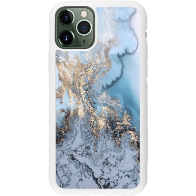 Coque iPhone 11 Pro - Silicone rigide blanc Marble 04