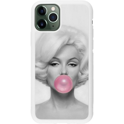 Coque iPhone 11 Pro - Silicone rigide blanc Marilyn Bubble