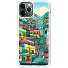 Coque iPhone 11 Pro - Silicone rigide blanc Medellin Comuna 13 Art