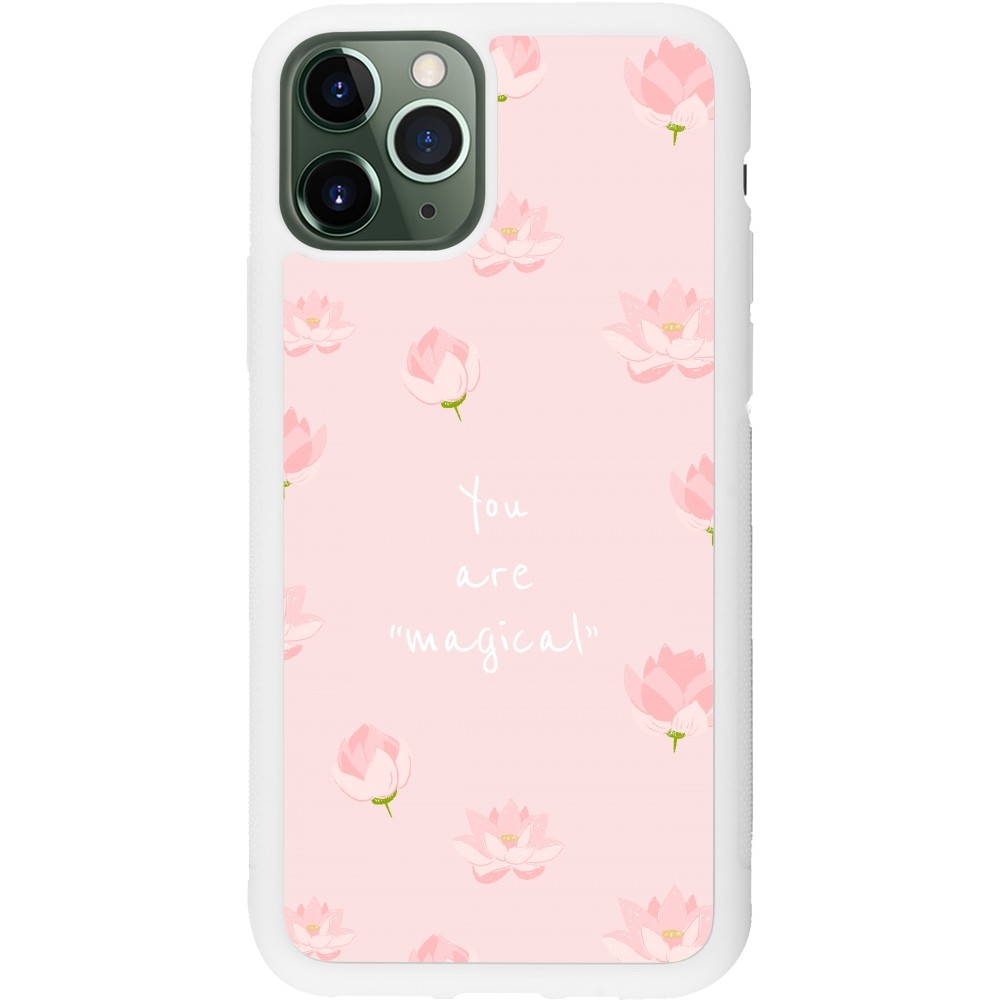 Coque iPhone 11 Pro - Silicone rigide blanc Mom 2023 your are magical