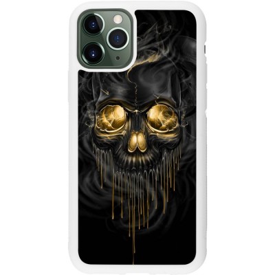 Coque iPhone 11 Pro - Silicone rigide blanc Skull 02