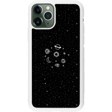 Coque iPhone 11 Pro - Silicone rigide blanc Space Doodle