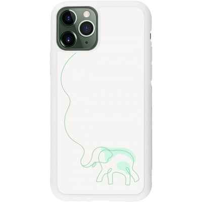 Coque iPhone 11 Pro - Silicone rigide blanc Spring 23 baby elephant