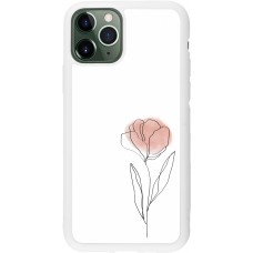 Coque iPhone 11 Pro - Silicone rigide blanc Spring 23 minimalist flower