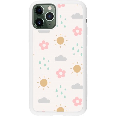 Coque iPhone 11 Pro - Silicone rigide blanc Spring 23 weather