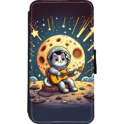 Coque iPhone 11 Pro - Wallet noir AstroCat RockLune