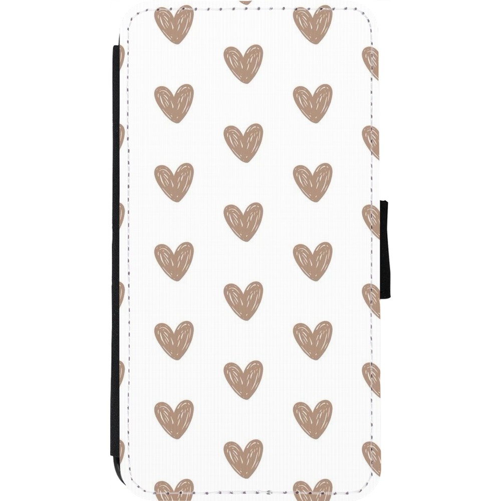 Coque iPhone 11 Pro - Wallet noir Autumn 2024 brown hearts