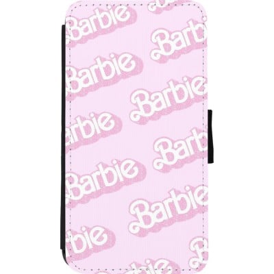 Coque iPhone 11 Pro - Wallet noir Barbie light pink pattern