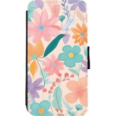 Coque iPhone 11 Pro - Wallet noir Easter 2024 spring flowers