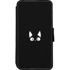 Coque iPhone 11 Pro - Wallet noir Funny cat on black