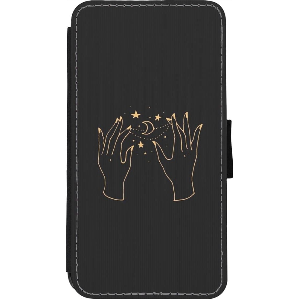 Coque iPhone 11 Pro - Wallet noir Grey magic hands