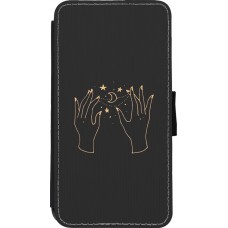 Coque iPhone 11 Pro - Wallet noir Grey magic hands