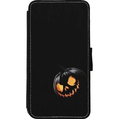 Coque iPhone 11 Pro - Wallet noir Halloween 2023 discreet pumpkin