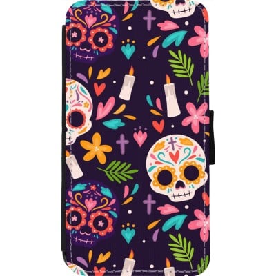 Coque iPhone 11 Pro - Wallet noir Halloween 2023 mexican style