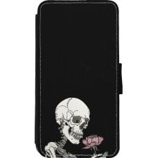 Coque iPhone 11 Pro - Wallet noir Halloween 2023 rose and skeleton