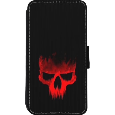 Coque iPhone 11 Pro - Wallet noir Halloween 2023 scary skull