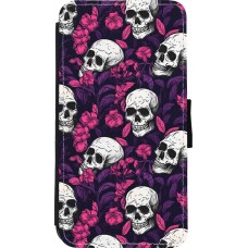 Coque iPhone 11 Pro - Wallet noir Halloween 2024 romantic skulls