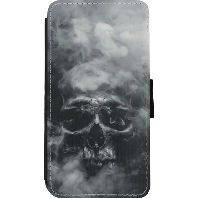 Coque iPhone 11 Pro - Wallet noir Halloween 2024 smoky skull