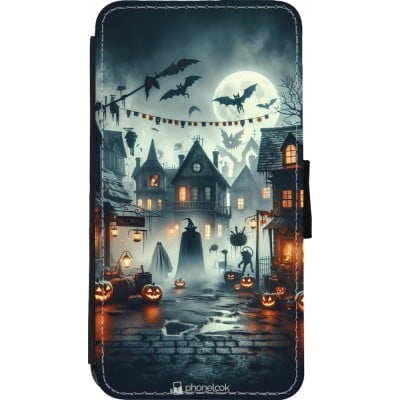 Coque iPhone 11 Pro - Wallet noir Halloween Spookville