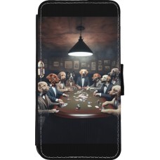 Coque iPhone 11 Pro - Wallet noir Les pokerdogs