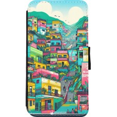 Coque iPhone 11 Pro - Wallet noir Medellin Comuna 13 Art