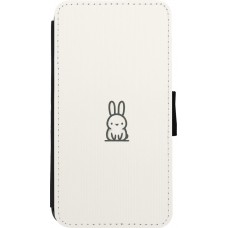 Coque iPhone 11 Pro - Wallet noir Minimal bunny cutie