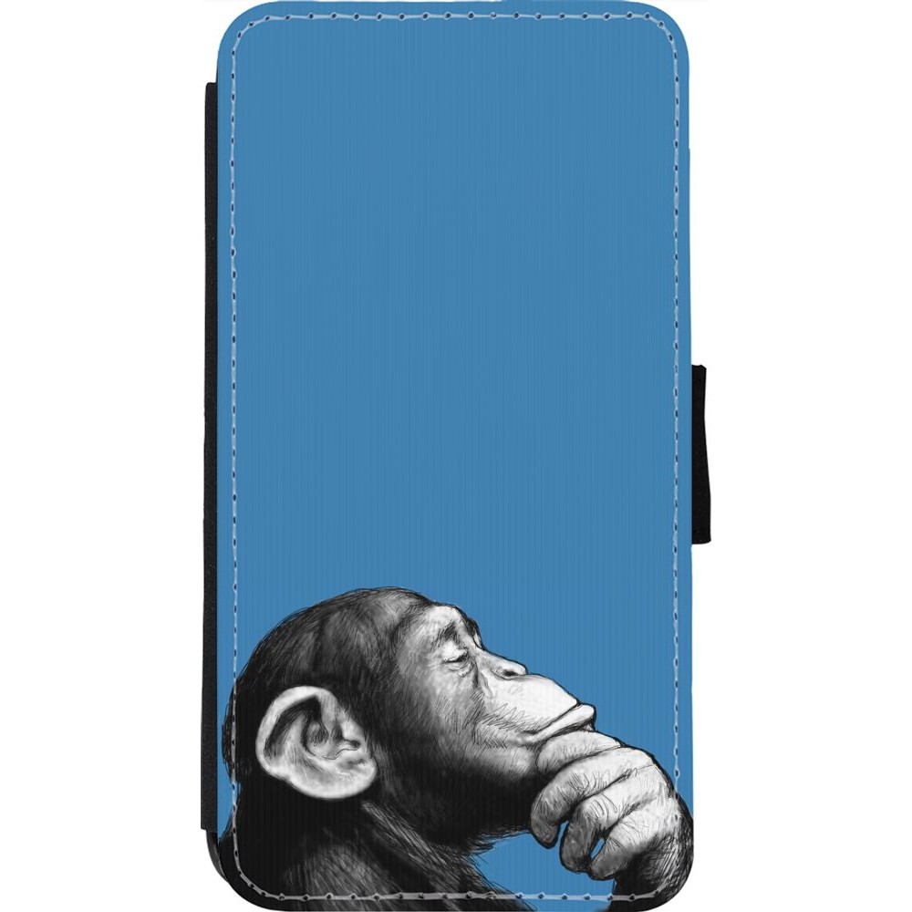 Coque iPhone 11 Pro - Wallet noir Monkey Pop Art