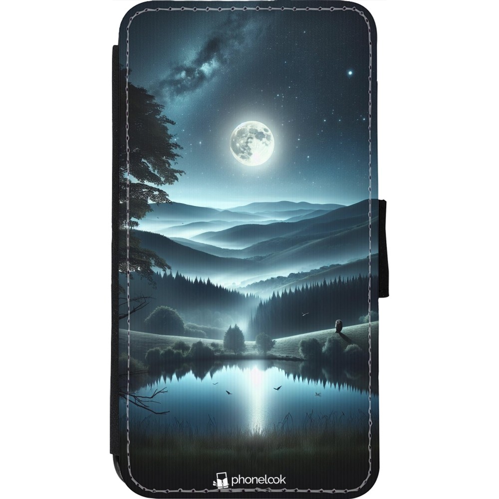 Coque iPhone 11 Pro - Wallet noir Night Sky View