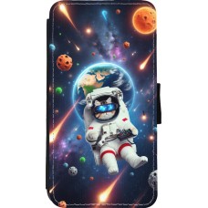 Coque iPhone 11 Pro - Wallet noir VR SpaceCat Odyssey