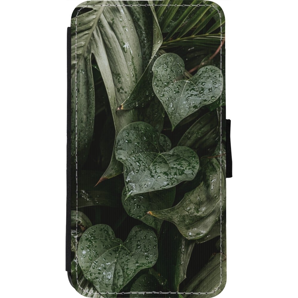 Coque iPhone 11 Pro - Wallet noir Spring 23 fresh plants