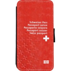 Coque iPhone 11 Pro - Wallet noir Swiss Passport