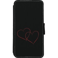 Coque iPhone 11 Pro - Wallet noir Valentine 2023 attached heart