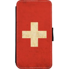 Coque iPhone 11 Pro - Wallet noir Vintage Flag SWISS