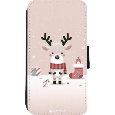 Coque iPhone 11 Pro - Wallet noir Noël 2023 Choupinette Renne