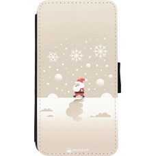 Coque iPhone 11 Pro - Wallet noir Noël 2023 Minimalist Santa