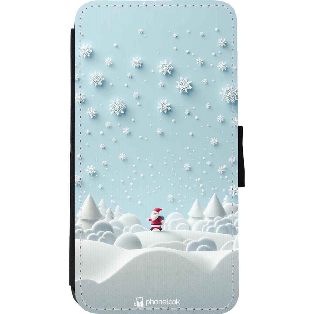 Coque iPhone 11 Pro - Wallet noir Noël 2023 Petit Père Flocon