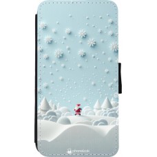 Coque iPhone 11 Pro - Wallet noir Noël 2023 Petit Père Flocon