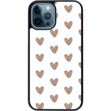 iPhone 12 / 12 Pro Case Hülle - Autumn 2024 brown hearts