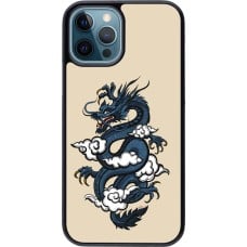 Coque iPhone 12 / 12 Pro - Blue Dragon Tattoo