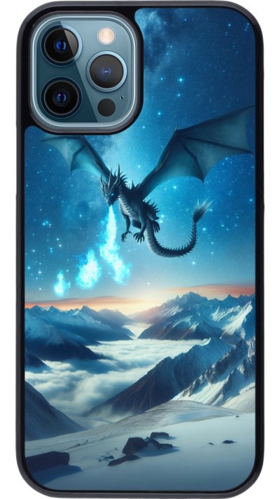 iPhone 12 / 12 Pro Case Hülle - Drache nächtliche Berg