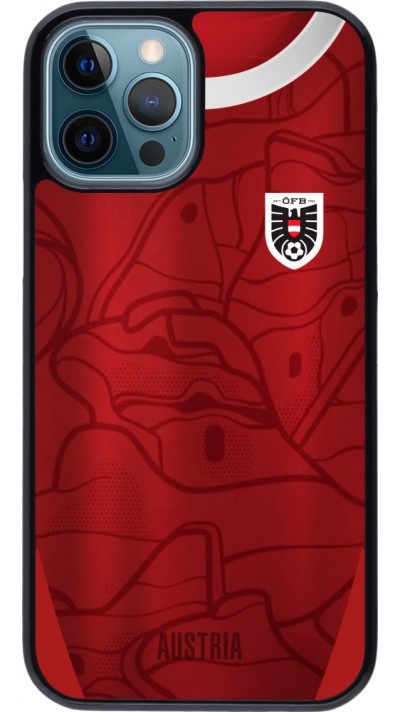 Coque iPhone 12 / 12 Pro - Maillot de football Autriche personnalisable