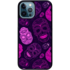 Coque iPhone 12 / 12 Pro - Halloween 2023 pink skulls