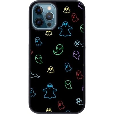 Coque iPhone 12 / 12 Pro - Halloween 2024 colorful ghosts